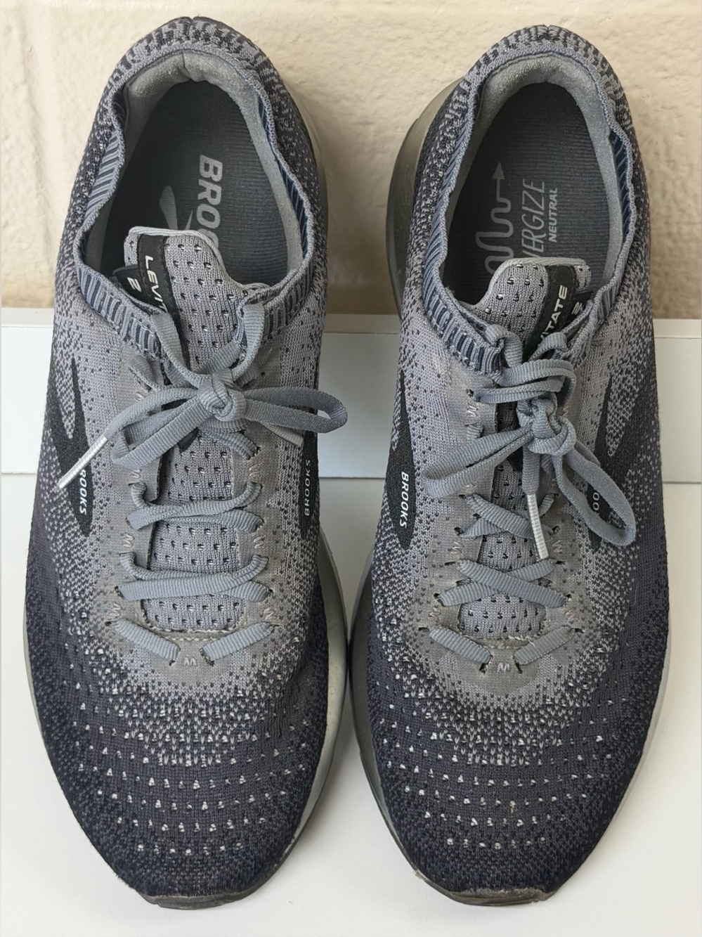 Brooks Levitate 2 Men's Gray Ombre Knit Running Shoes - 10.5